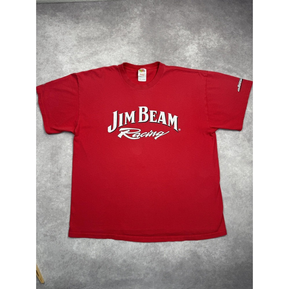 Jim Beam Racing Shirt Mens XL Red Robby Gordon‎ Motorsports Graphic Tee Cotton